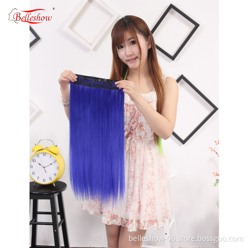 Hot sell long straight ponytail hair extension best seamless clip in hair extensions for femail best hair extensions 2019